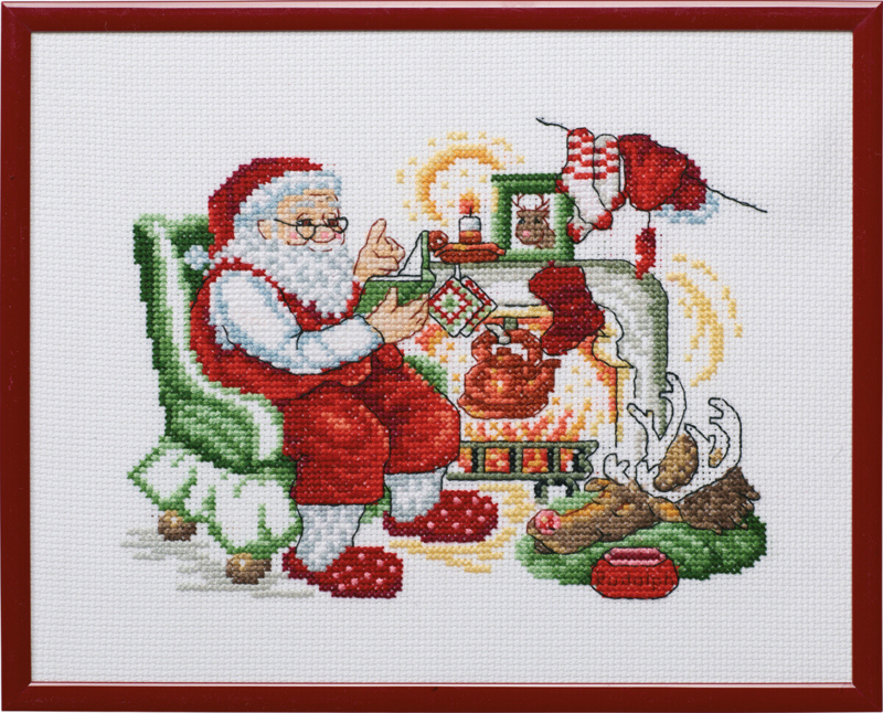 Stickset Weihnachtsmann & Rudolf R5798 25 x 20 cm