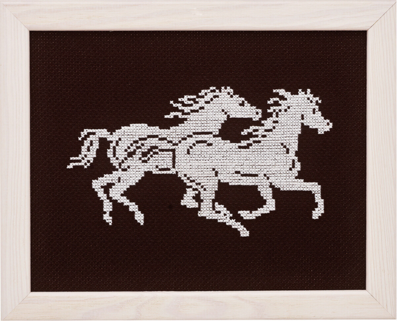 Stickset Pferde im Galopp 5381 17 x 22 cm