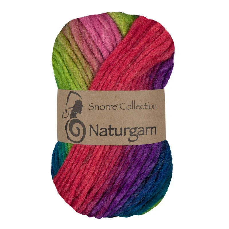Viking Snorre Naturgarn 638 Multi grün/rosa