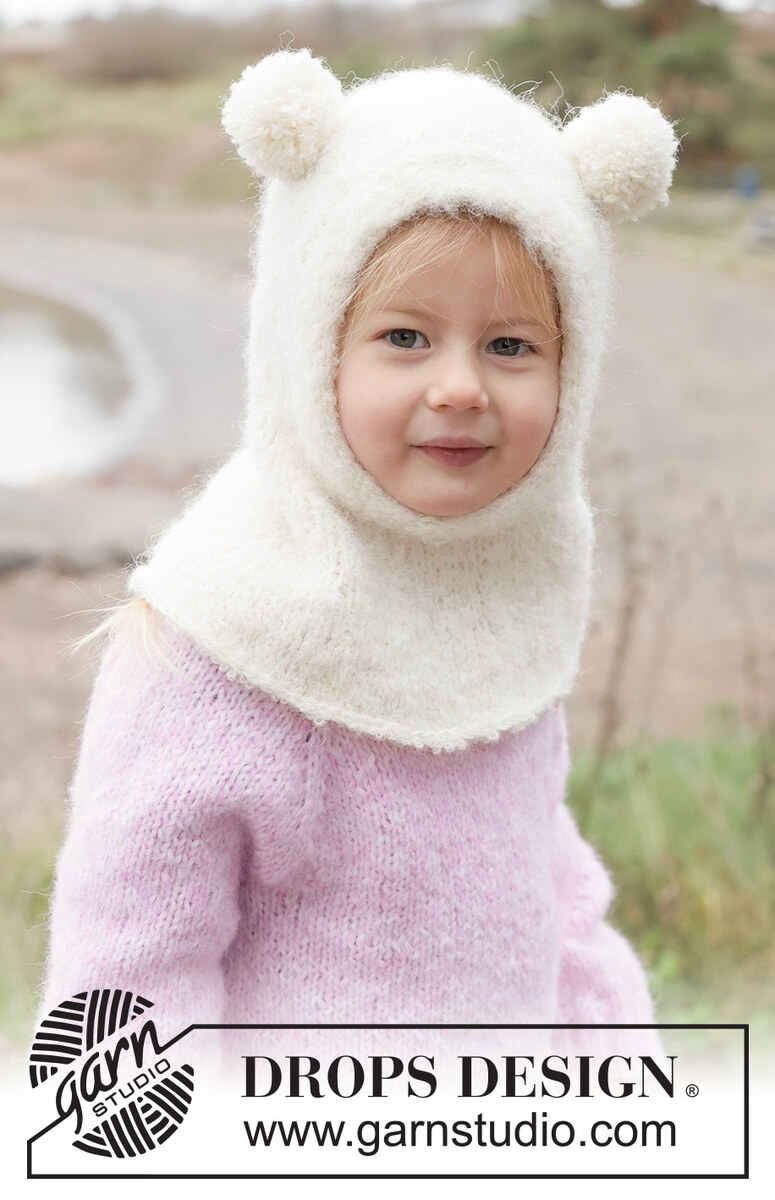 50-12 Snow Bear Balaclava by DROPS Design