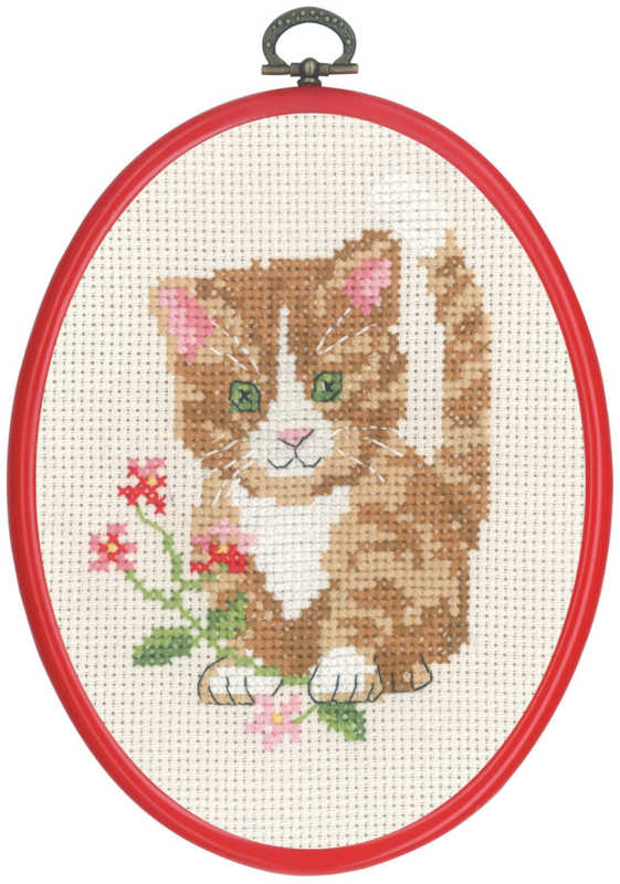 Stickset Rote Katze m/5959/30 13x18 cm