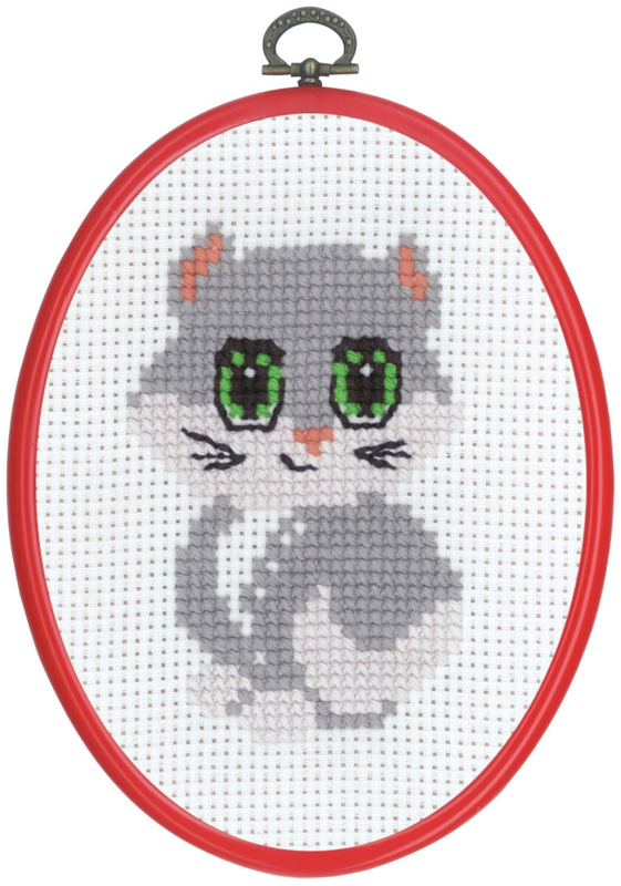 Stickset MFK Graue Katze M 5959/30 13 x 18 cm