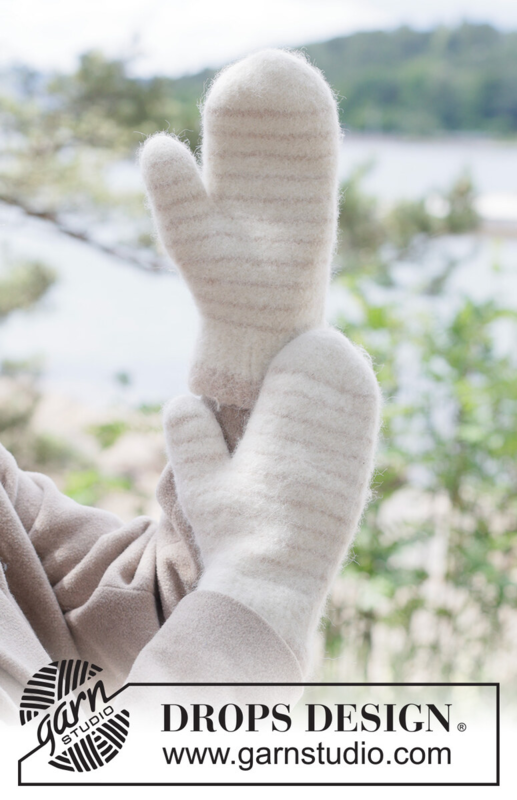 261-50 Birch Bark Mittens by DROPS Design