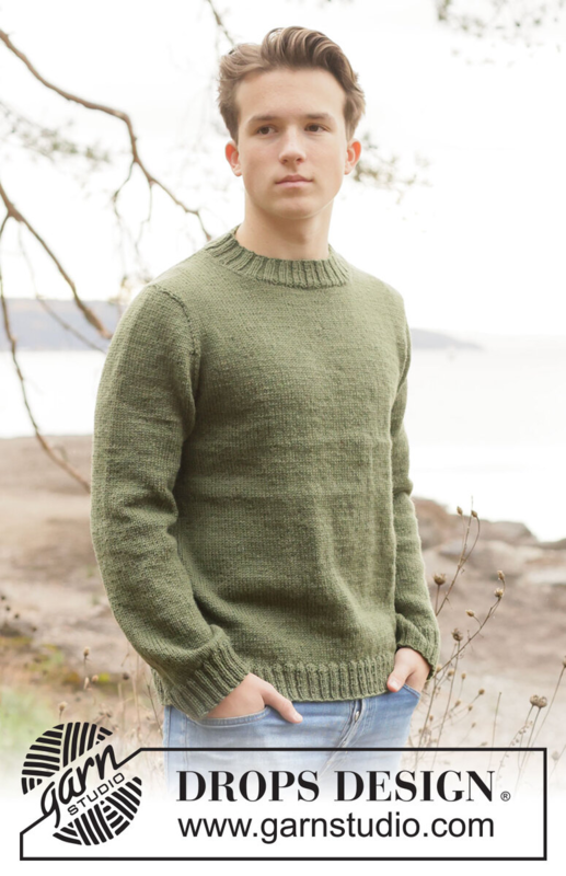 260-39 Greenstone Sweater by DROPS Design