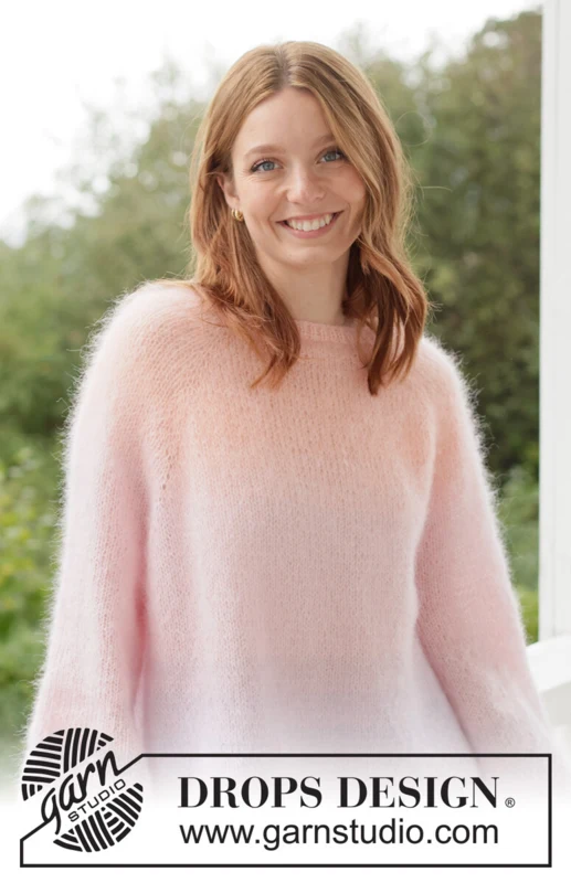 267-17 Sunset Sorbet Sweater by DROPS Design