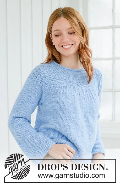 266-28 Blue Ray Sweater by DROPS Design