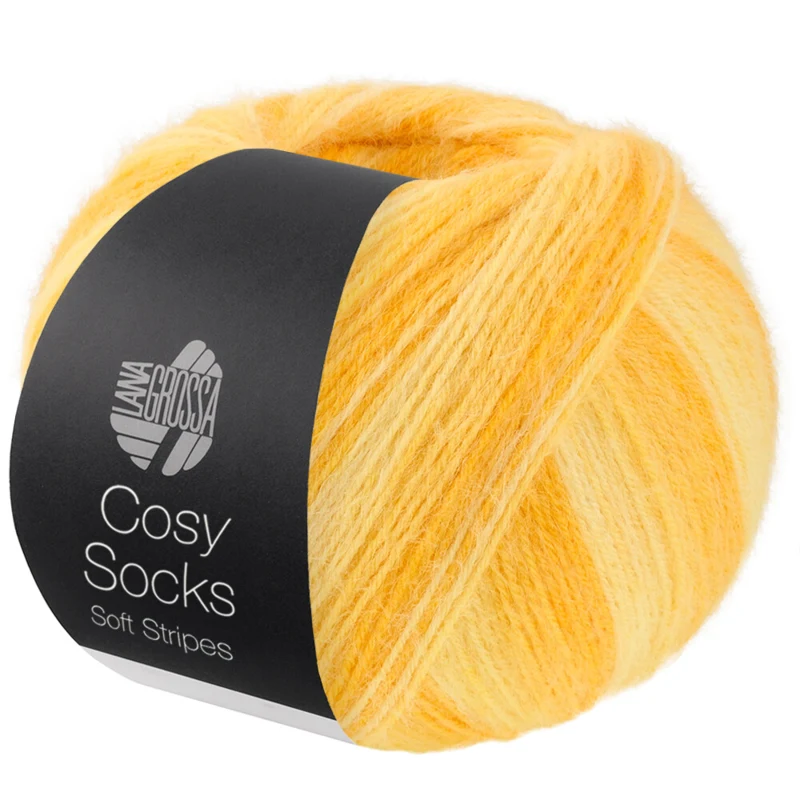 Lana Grossa Cosy Socks Soft Stripes 111 Gelb/Dotter-/Safrangelb