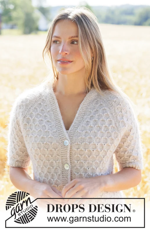 268-4 Perfectly Bee Cardigan by DROPS Design