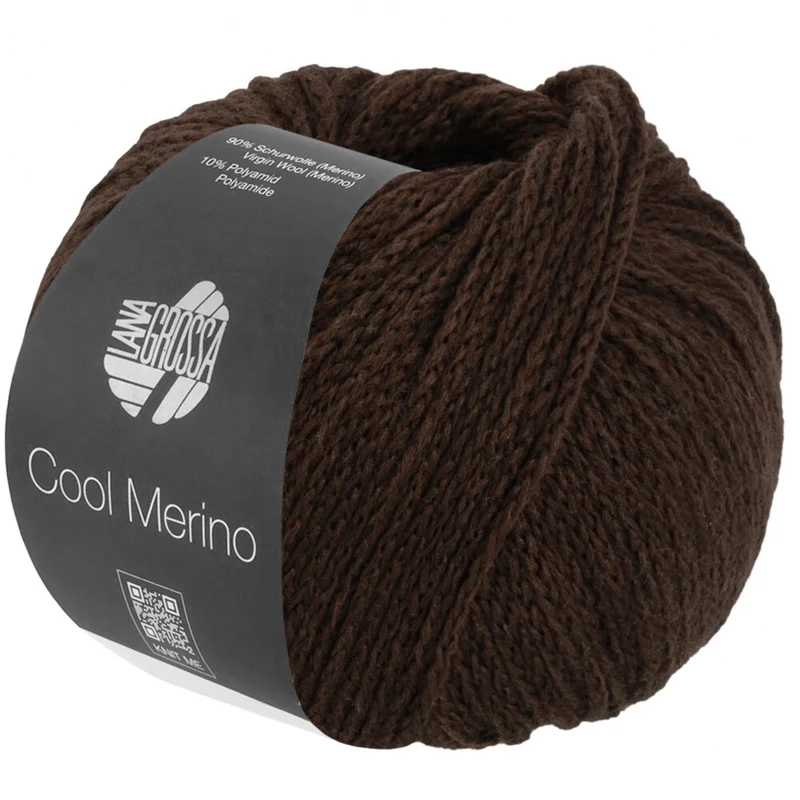 Lana Grossa Cool Merino 44 Dunkles Graubraun
