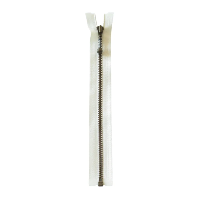 YKK Teilbarer Reißverschluss Metall 4 mm (25-65 cm) 841 Ecru