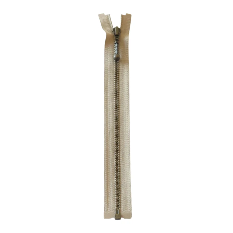 YKK Teilbarer Reißverschluss Metall 4 mm (25-65 cm) 573 Beige