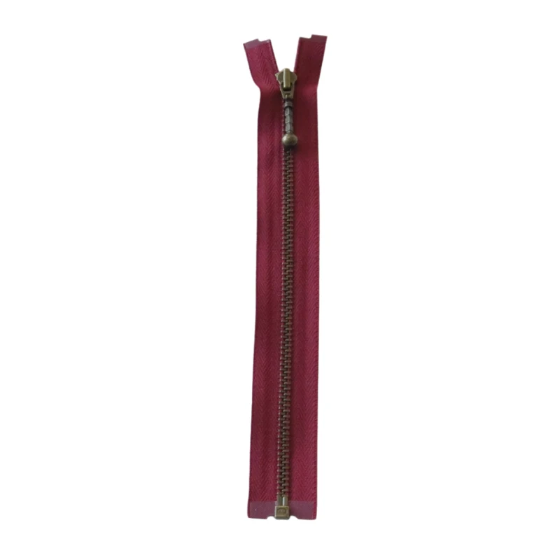YKK Teilbarer Reißverschluss Metall 4 mm (25-65 cm) 527 Bordeaux