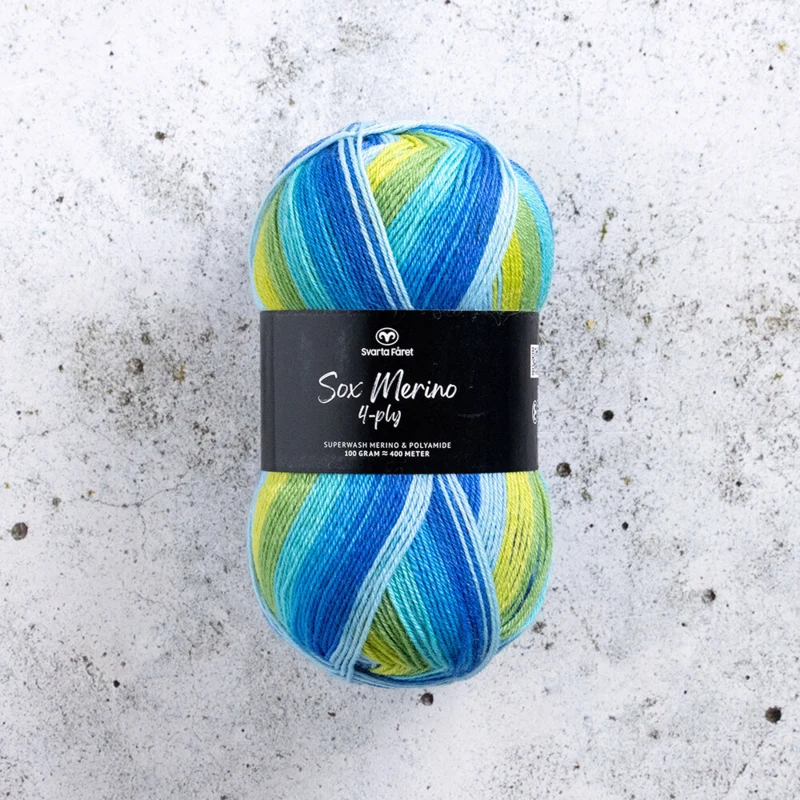 Svarta Fåret Sox Merino 4 ply 23 Küstenlinie