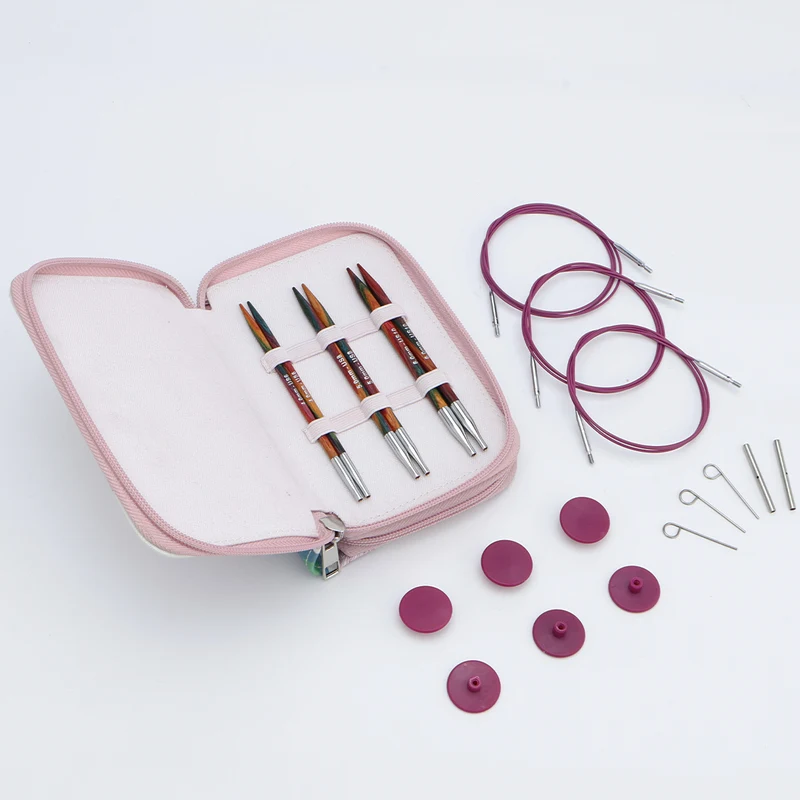 KnitPro Symfonie 2 Austauschbare Rundstricknadelset, Starter Set, 13 cm