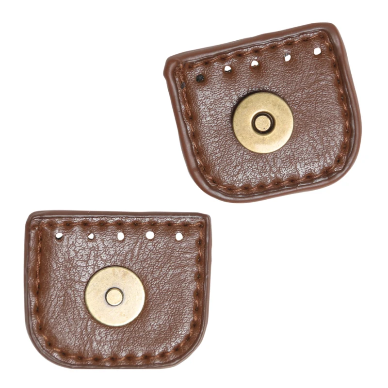 Go Handmade Magnet-Druckverschluss 4 cm Braun mit Bronze