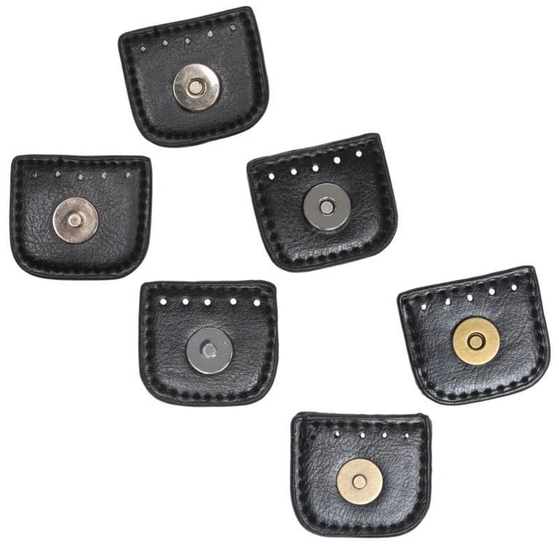 Go Handmade Magnet-Druckverschluss 4 cm Schwarz mit Gold, Silber und Bronze