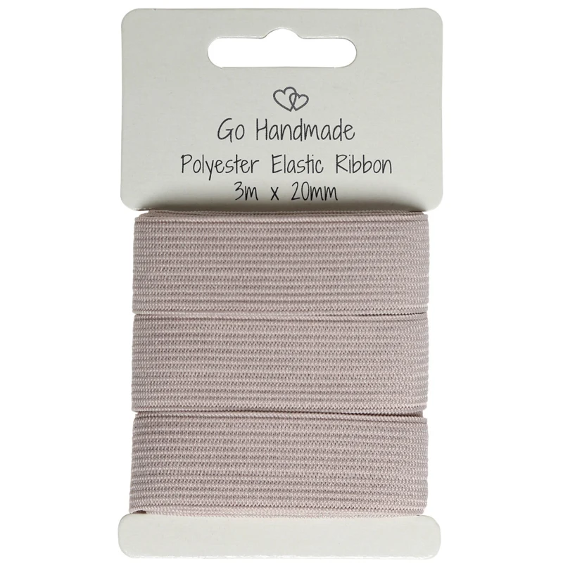 Go Handmade Elastikband: 3 m x 20 mm, Champignon