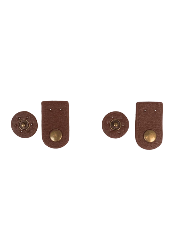 Go Handmade Taschenverschluss mit Druckknopf: Braun/bronze