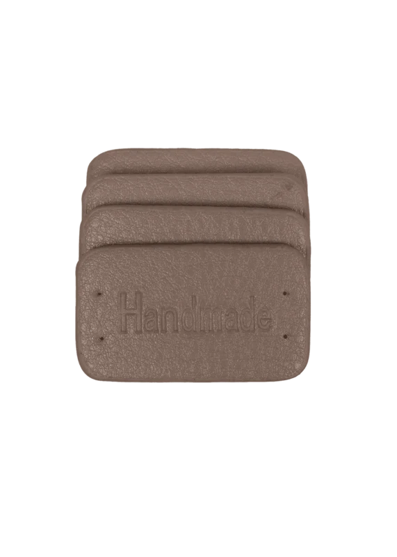Go Handmade Handmade Label, 4 Stück: Beige