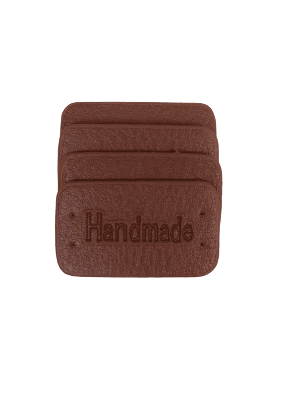 Go Handmade Handmade Label, 4 Stück: Braun