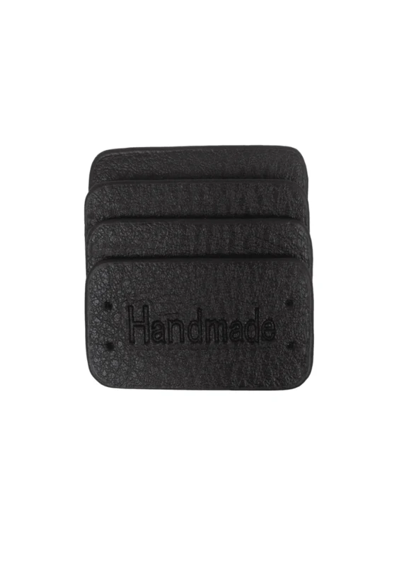 Go Handmade Handmade Label, 4 Stück: Schwarz