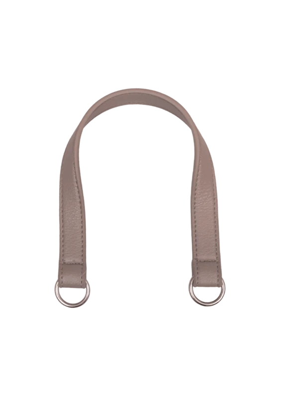 Go Handmade Taschengriff mit O-Ring: Beige/Silber