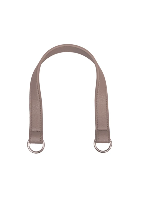 Go Handmade Taschengriff mit O-Ring: Beige/Silber