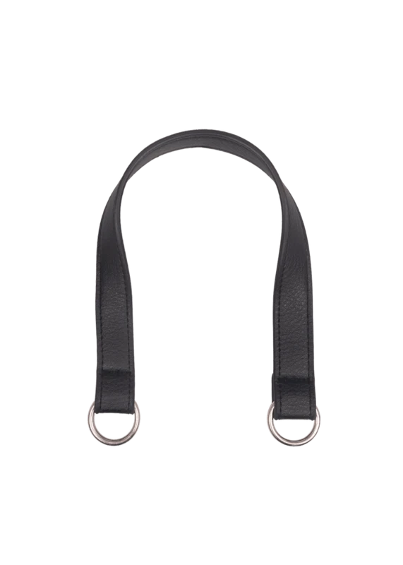 Go Handmade Taschengriff mit O-Ring: Schwarz/Silber