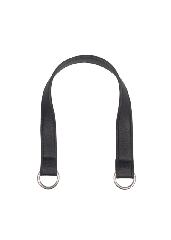 Go Handmade Taschengriff mit O-Ring: Schwarz/Silber