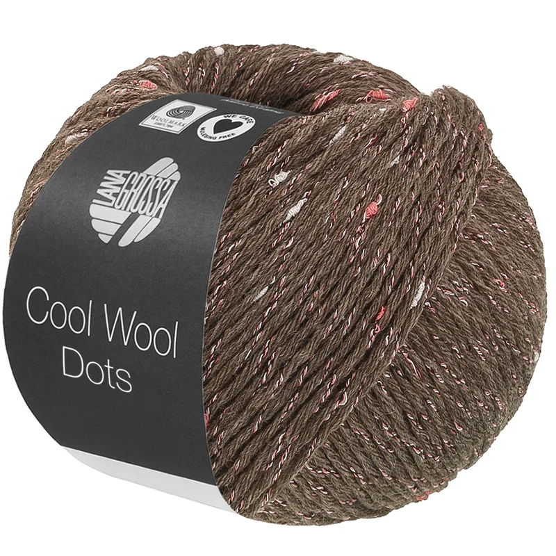 Lana Grossa Cool Wool Dots 11 Graubraun