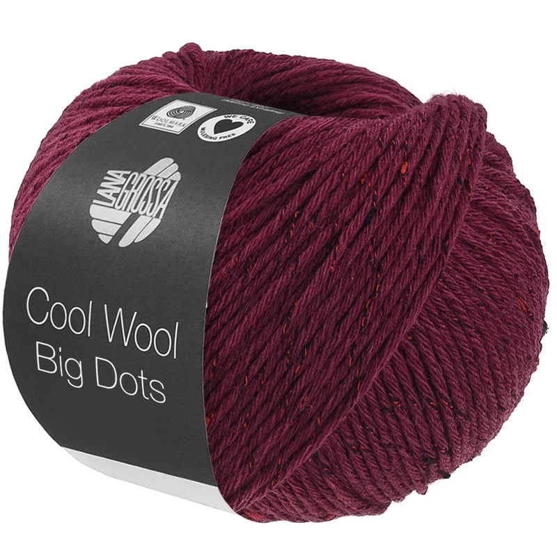 Lana Grossa Cool Wool Big Dots 104 Burgund