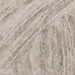 DROPS BRUSHED Alpaca Silk 02 Hellgrau - Brauner Schatten (Uni colour)