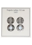 Go Handmade Magnetknöpfe 20 mm (2 Stück): Silber