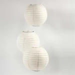 Papierlampe, 20 cm, 1 Stück Weiß