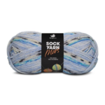 Mayflower Sock Yarn Universe Mars 06 Weiß/Türkis/Pastellblau/Kornblumenblau/Marineblau