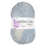 Viking Pleddgarn 722 Weiß/Hellblau