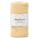 LindeHobby Macrame Lux, Rope Yarn, 2 mm 08 Hellgelb