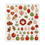 Aufkleber, Weihnachten, 15 x 16.5 cm, 1 Blatt Weihnachtskugeln und Dekoration