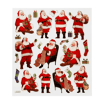 Aufkleber, Weihnachten, 15 x 16.5 cm, 1 Blatt Klassische Weihnachtsmänner