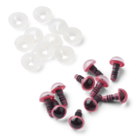 HobbyArts Sicherheitsaugen, Rosa, 5 Paar 10 mm