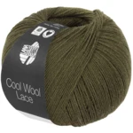 Lana Grossa Cool Wool Lace 70 Grünbraun