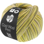 Lana Grossa Cool Wool Print 843 Grünbeige/Limette/Graugrün/Resedagrün