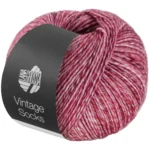 Lana Grossa Vintage Socks 1009 Altrosa/Geranienrot/Bordeaux meliert