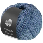 Lana Grossa Vintage Socks 1017 Hellgrau/Jeans/blaulila/graugrün meliert