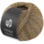Lana Grossa Vintage Socks 1013 Meliertes Khaki/Hellbeige/Zartgrün/Braun