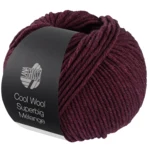 Lana Grossa Cool Wool Superbig 221 Schwarzrot meliert