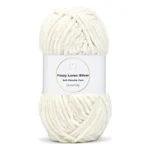 LindeHobby Fuzzy Chenille Silver Lurex 10 Creme (hellbeige)