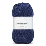 LindeHobby Fuzzy Chenille Silver Lurex 17 Marineblau