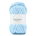 LindeHobby Fuzzy Chenille Silver Lurex 07 Babyblau
