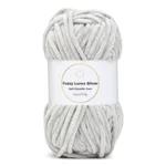 LindeHobby Fuzzy Chenille Silver Lurex 42 Waffenmetall